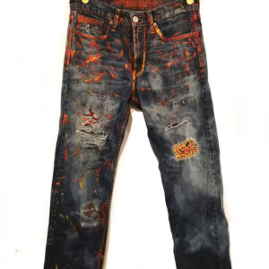 hand-painted-jeans-denim-vintage-abstract-splatter-art-patched-embroidery-rebecca-bessette