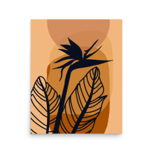 Tropical Leaves Poster Birds of Paradise