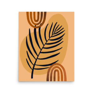 Tropical Leaves Poster, Parlor Palm