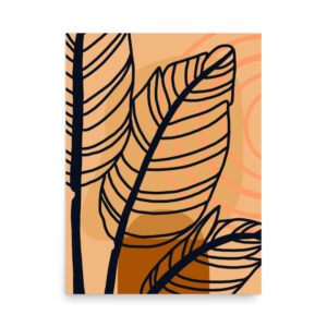 Tropical Leaves Poster, Monstera Plant