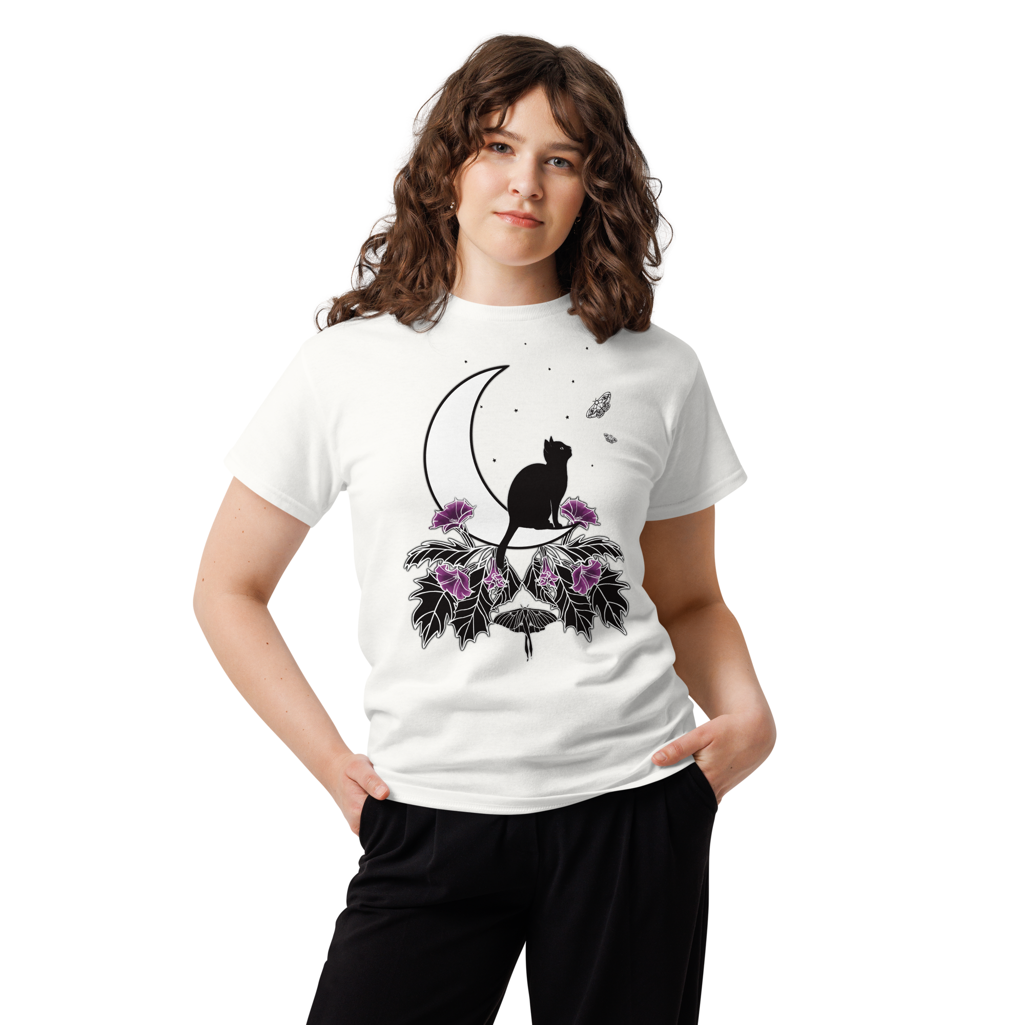 Black Cat under the Moon T-Shirt